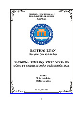 Xây dựng chiến lược kinh doanh cho công ty Decodeco sản phẩm nước hoa | Bài thảo luận quản trị chiến lược