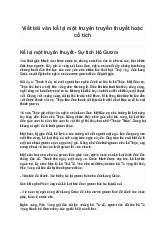 Viết bài văn kể lại một truyện truyền thuyết hoặc cổ tích | Văn mẫu lớp 6