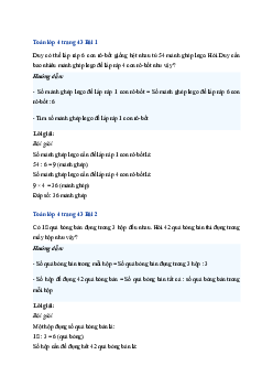 Bài 18: Toán lớp 4 trang 43 Luyện tập Cánh diều