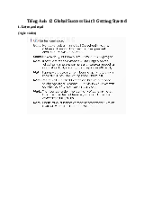 Giải SGK Tiếng Anh 12 Global Success Unit 3 Getting Started