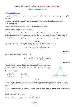 Phương pháp giải tương tác giữa các dây dẫn thẳng dài đặt song song có dòng điện chạy qua