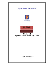 Dự thảo: Điều lệ tập đoàn xăng dầu Việt Nam - Môn Thị trường và các định chế tài chính - Đại Học Kinh Tế - Đại học Đà Nẵn