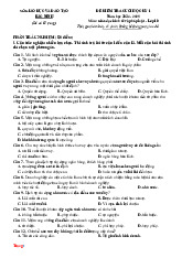 Đề Kiểm Tra Cuối HK1 Kinh Tế Và Pháp Luật 10 Sở GD Bắc Ninh 2024-2025 Có Đáp Án