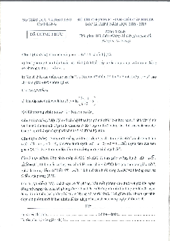 Đề thi chọn học sinh giỏi cấp huyện Toán 12 năm 2018 – 2019 sở GD và ĐT Cao Bằng