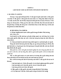 Bài giảng chương 4: Cạnh tranh và độc quyền trong kinh tế thị trường