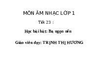 Giáo án điện tử Âm nhạc 1 Chủ đề 6 Chân trời sáng tạo : Yêu thương gia đình