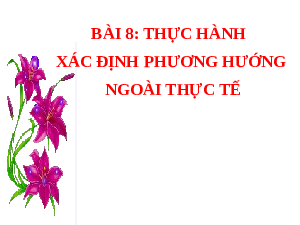 Bài giảng điện tử Địa lí 6 Bài 8 Chân trời sáng tạo:  Thực hành xác định phương hướng ngoài thực tế