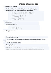 Tổng hợp công thức phổ biến kinh tế | Đại học Kinh tế Thành phố Hồ Chí Minh