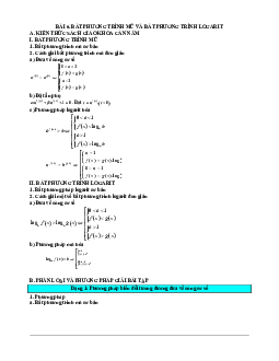 Các dạng bài tập VDC bất phương trình mũ và bất phương trình lôgarit