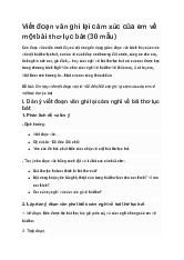 Văn mẫu lớp 6: Viết đoạn văn ghi lại cảm nghĩ về bài thơ lục bát