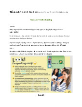 Tiếng Anh 7 Unit 2: Reading