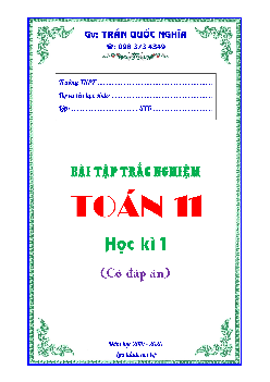 Bài tập trắc nghiệm Toán 11 học kỳ 1 có đáp án – Trần Quốc Nghĩa