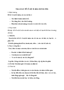 Soạn bài Kể về một kỉ niệm của bản thân - Cánh Diều 6