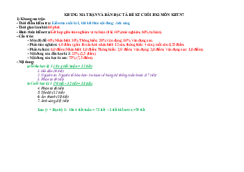 đề thi học kì 1 môn Khoa học tự nhiên 7 năm 2023 - 2024 sách Chân trời sáng tạo -  Đề 6
