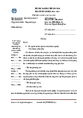 Bài thi học phần: Quản trị tài chính 1 (Mã số đề thi: 12) | Trường Đại học Thương Mại