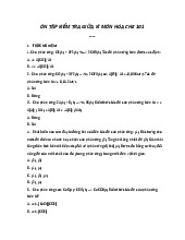 Ôn tập kiểm tra giữa kỳ môn Hóa học đại cương | Trường Đại học Duy Tân