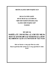 Ảnh hưởng của eWOM đến quyết định lựa chọn du lịch | Môn Nghiên cứu khoa học - Đại học Kinh Tế Quốc Dân