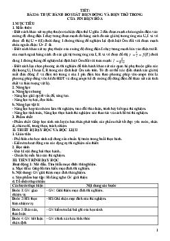 Bài 26: Thực hành: Đo suất điện động và điện trở trong của pin điện hoá | Giáo án Vật Lí 11 Kết nối tri thức
