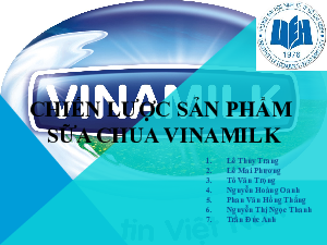 Chiến lược sản phẩm sữa chua Vinamilk | Bài thuyết trình môn Quản trị chiến lược
