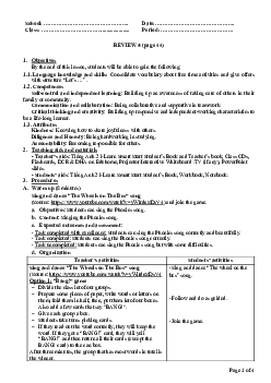 Review 5 | Giáo án Tiếng Anh 2 sách i-Learn Smart Start (Cả năm)