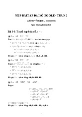 Bài tập Đại số Boole môn Kỹ thuật số và các thiết bị hiển thị điện tử | Trường Đại học Sư phạm Kỹ thuật Thành phố Hồ Chí Minh