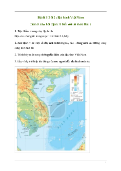 Giải Địa lí 8 Bài 2: Địa hình Việt Nam | Kết nối tri thức