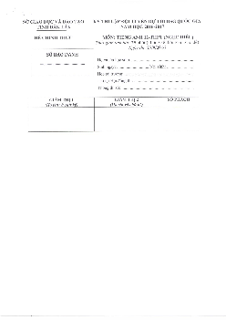 Đề thi lập đội tuyển dự thi HSG Quốc Gia tỉnh Đắk Lắk môn Tiếng Anh năm 2016-2017
