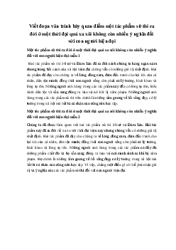 Viết đoạn văn trình bày quan điểm một tác phẩm sử thi ra đời ở một thời đại quá xa xôi không còn nhiều ý nghĩa đối với con người hiện đại Ngữ Văn 10 sách Kết Nối Tri Thức