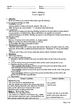 Unit 4: U4L2B| Giáo án Tiếng Anh 2 sách i-Learn Smart Start (Cả năm)