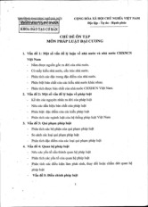 Đề cương ôn tập môn Pháp luật đại cương | Trường đại học Mở Hà Nội