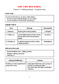 Giáo án Tiếng Anh 6 sách Global Success HK1 Unit 1