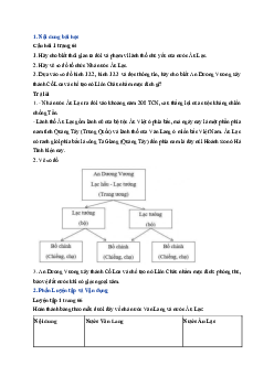 Giải sách giáo khoa môn Lịch Sử lớp 6 Bài 13: Nước Âu Lạc| Cánh diều