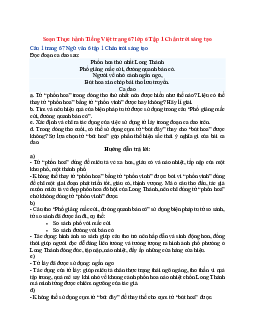 Soạn Ngữ văn 6 sách Chân trời sáng tạo (Tập 1) bài Thực hành Tiếng Việt trang 67