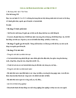 Địa lí 8 Bài 13: Đặc điểm của sinh vật và vấn đề bảo tồn đa dạng sinh học - Chân trời sáng tạo