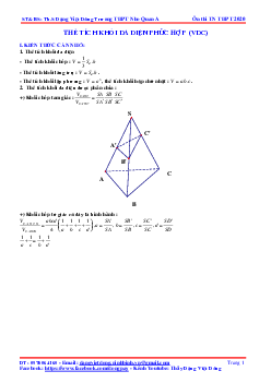 Thể tích khối đa diện phức hợp (VDC) – Đặng Việt Đông Toán 12