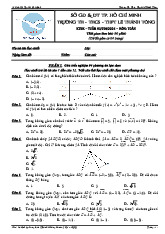 Đề kiểm tra định kỳ Toán 12 tháng 08 năm 2024 trường Lê Thánh Tông – TP HCM