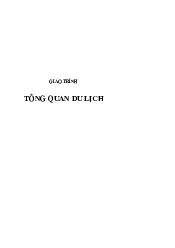 Giáo trình Tổng quan du Lịch - Văn hóa du lịch | Trường Đại học Văn hóa Hà Nội