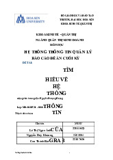 Tìm Hiểu Hệ Thống Thông Tin Quản Lý của grab | Báo cáo Đề án Cuối kỳ Hệ Thống Thông Tin Quản Lý