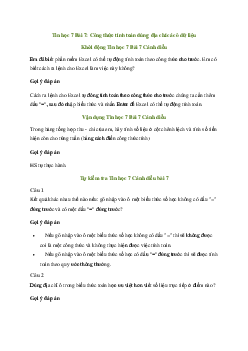 Giải Tin học 7 Bài 7: Công thức tính toán dùng địa chỉ các ô dữ liệu | Cánh diều