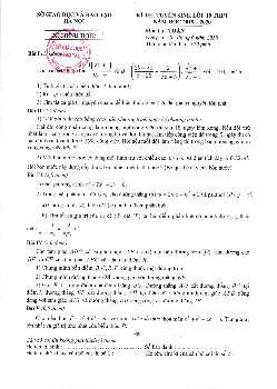 Đề Toán tuyển sinh vào lớp 10 THPT năm học 2019 – 2020 sở GD&ĐT Hà Nội