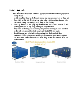 Phần 3 Hàng hoá vận tải: Tính chất - Logistics vận tải hàng hóa | Trường Đại học Giao thông Vận Tải