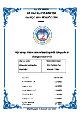 Bài tập nhóm Phân tích thị trường bất động sản Chung cư Hòa Phát môn Thị trường bất động sản | Đại học Kinh tế Quốc Dân