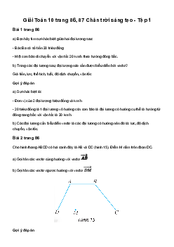 Giải Toán 10 Bài 1: Khái niệm vectơ