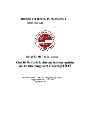 Chủ Đề 10: Cái bi kịch trong hình tượng nhân vật chị Dậu trong Tắt Đèn của Ngô Tất Tố | Trường Đại học Sư phạm Hà Nội