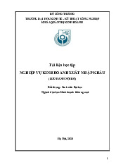 Tài liệu học tập Nghiệp vụ kinh doanh xuất nhập khẩu | Đại học Kinh tế kỹ thuật công nghiệp