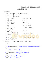 Chuyên đề rút gọn biểu thức bài toán phụ môn Cơ sở Toán cho các nhà kinh tế 1 | Học viện Nông nghiệp Việt Nam