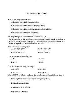 Đề 1 kinh tế vi mô