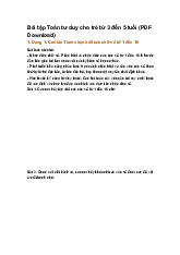 Bài tập Toán tư duy cho trẻ từ 3 đến 5 tuổi (PDF Download)