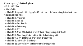 Giáo án điện tử Khoa học tự nhiên 7 bài 1 Chân trời sáng tạo : Phương pháp và kĩ năng học tập môn Khoa học tự nhiên