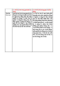 Sự khác nhau giữa cơ chế hai bên và cơ chế ba bên môn Quan hệ lao động | Đại học Công Đoàn